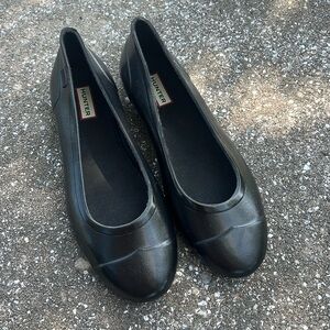 New Women’s Hunter Original Tour Ballerina Flats In Black Size 10